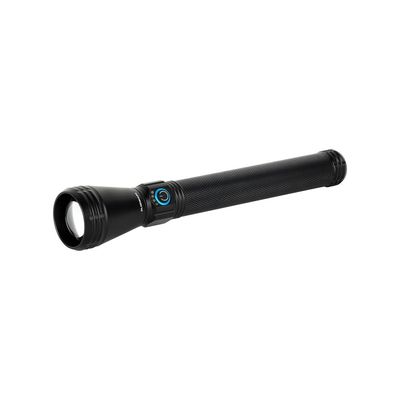 Olsenmark 15W Rechargeable LED Flashlight-OMFL2747/Hig Brightness, Durable Design, Non-Corrosive Aluminium Body/ USB charging, Long runtime, Laser LED, Powerful Light Beam with Zooming Function/ USB Type-C Charging, Ultra High Lumens, Lithium Battery/ Black Color, and Lifetime Warranty