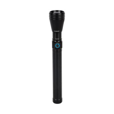Olsenmark 15W Rechargeable LED Flashlight-OMFL2747/Hig Brightness, Durable Design, Non-Corrosive Aluminium Body/ USB charging, Long runtime, Laser LED, Powerful Light Beam with Zooming Function/ USB Type-C Charging, Ultra High Lumens, Lithium Battery/ Black Color, and Lifetime Warranty