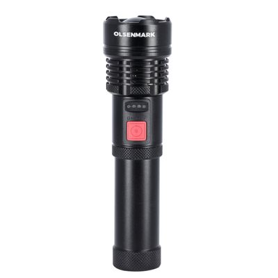 Rechargeable LED Flashlight | 5 W Cree XPE LED | OMFL2810 | Ai Military Grade, Super Bright High Lumens, Built-in 3.7V 2000mAh Li-Ion Battery, Up To 5 Hrs Working