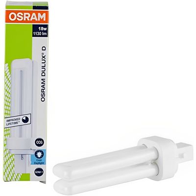 Osram [1-Pack] 2 -Pin 18W Dulux D 865-Energy Saving Cool Day Light Colour Fluorescent Lamp