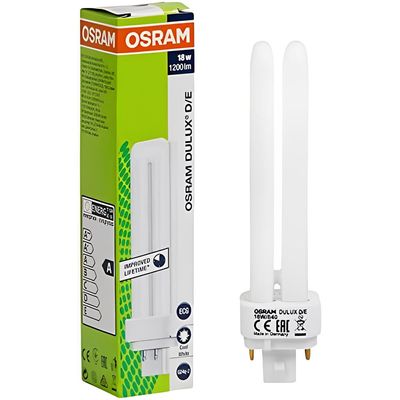 Osram [1-Pack] 4 -Pin 18W Dulux D/E 840-Energy Saving Cool White Colour Fluorescent Lamp