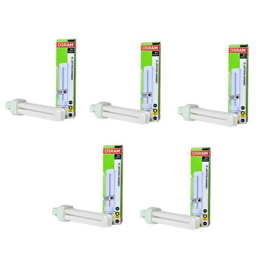 Osram [5-Pack] 2 -Pin 18W Dulux D 830-Energy Saving Warm White Colour Fluorescent Lamp