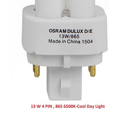 Osram [5-Pack] 4 -Pin 13W Dulux D/E 865-Energy Saving Cool Day Light Colour Fluorescent Lamp