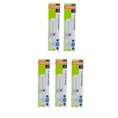 Osram [5-Pack] 2 -Pin 13W Dulux D 865-Energy Saving Cool Day Light Colour Fluorescent Lamp