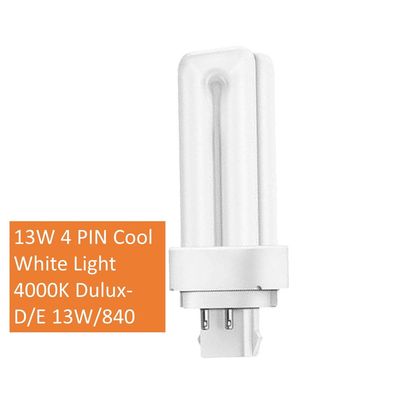 Osram [1-Pack] 4 -Pin 13W Dulux D/E 840-Energy Saving Cool White Colour Fluorescent Lamp