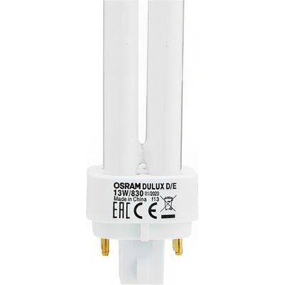 Osram [1-Pack] 4 -Pin 13W Dulux D/E 830-Energy Saving Warm White Colour Fluorescent Lamp