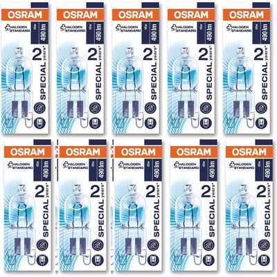 Osram [10-PACK] 40W 240V 450Lm 2700K G9 66740 Halopin Oven Rated Halogen Lamp [Energy Class E] - 2000H Life