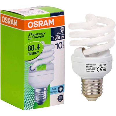 Osram [1-Pack] Spiral 20 Watts E27 Cool Day Light ESL Bulb