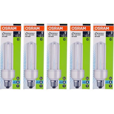 Osram [5-Pack] Energy Saver T4 20W Cool Day Light Bulb