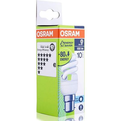 Osram [1-Pack] Energy Saver Twist E14 Spiral Shape Bulb Compact Fluorescent 12W  Bulb Day Light 6500K 