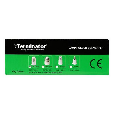 Terminator Bulb Holders Converter E27-B22