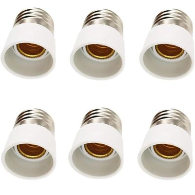 LAVISH [6-PACK] Light Bulb Base Socket Converter, Extended Lamp Adapter, Fireproof Socket, Bulb Converter Fits LED/CFL (E27 To E14)