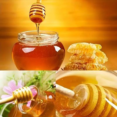 Wooden Honey Dipper Sticks | Eco-Friendly Honey Drizzlers | Natural Wooden Honey Spoons, For Wedding Favors, Thanksgiving & Christmas Party Supplies (10CM-6 PACK)