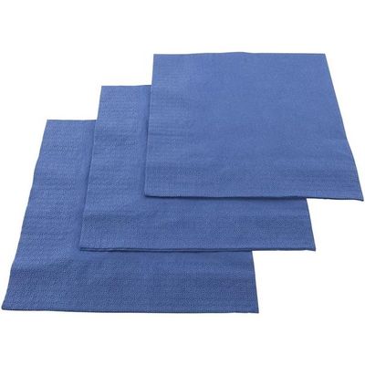 Premium Quality Absorbent Blue Paper Table Napkins Size 33 x 33 CM (1 Pack x 50 Sheets)