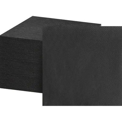 Premium Quality Absorbent Black Paper Table Napkins Size 33 x 33 CM (1 Pack x 50 Sheets)