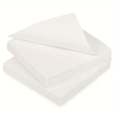 Premium Quality Absorbent White Paper Table Napkins Size 40 x 40 CM (1 Pack x 50 Sheets)