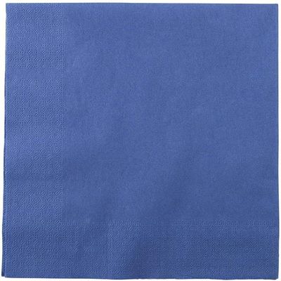 Premium Quality Absorbent Blue Paper Table Napkins Size 40 x 40 CM (1 Pack x 50 Sheets)