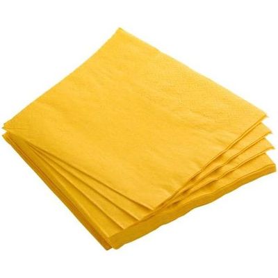 Falcon Paper Napkin Yellow Disposable Size 33 x 33 CM (1 Pack x 50 Sheets)