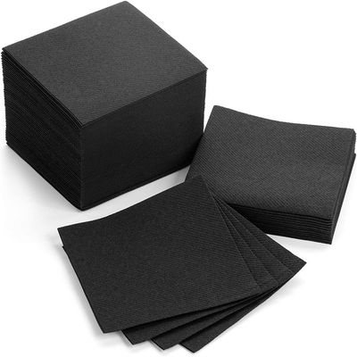 Falcon Paper Napkin Black Disposable Size 40 x 40 CM (1 Pack x 50 Sheets)