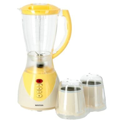 Krypton KNB6029 300W 3 in 1 Blender - 1.5 ltr Blender Jar with Grinder Cups|Over Heat Protection | Heavy Duty | 2 Years  Warranty