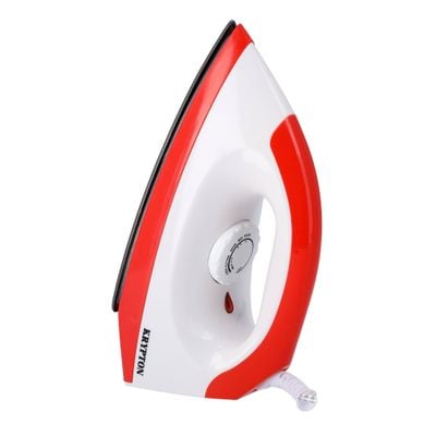 Krypton 1200W Dry Iron for Perfectly Crisp Ironed Clothes | Non-Stick Soleplate & Adjustable Thermostat Control | Indicator Light - 2 Years Warranty