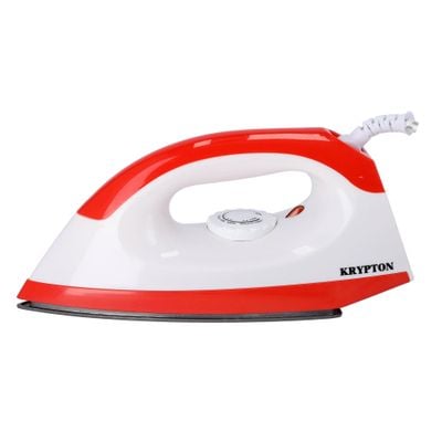 Krypton 1200W Dry Iron for Perfectly Crisp Ironed Clothes | Non-Stick Soleplate & Adjustable Thermostat Control | Indicator Light - 2 Years Warranty