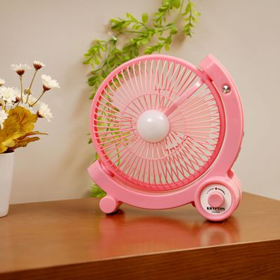 Krypton KNF6030  Rechargeable Fan with LED Personal Fan, Quiet Operation, Desk Fan, Mini Fan, Table Fan | Portable Cooling| 20 High Power LED