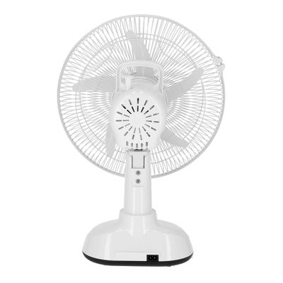 Krypton 12-Inch Table Fan with LED - 2 Speed Settings with Oscillating/Rotating and Static Feature - Electric Portable Desktop Cooling Fan for Desk Home or Office Use