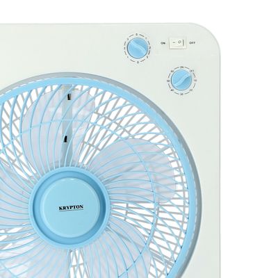 Krypton 12'' Box Fan - Powerful Personal Desk Box Fan | Copper Motor | Table Fan for Office | Home (3 Speed) Fan Guard With 60 Minutes Timer