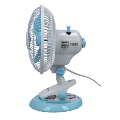 Krypton 2-IN-1 Desk Fan- KNF6116| High Performance Table Fan with 2-Speed Controls and 3 Leaf Blades| Oscillation and Efficient Cooling, Perfect for Home and Office Use| High Quality 30W Motor for High Speed Wind| 2 Years Warranty, Blue and White