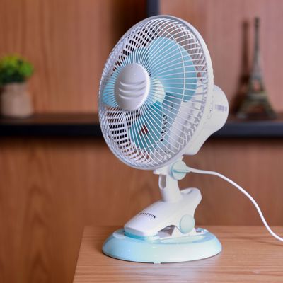 Krypton 2-IN-1 Desk Fan- KNF6116| High Performance Table Fan with 2-Speed Controls and 3 Leaf Blades| Oscillation and Efficient Cooling, Perfect for Home and Office Use| High Quality 30W Motor for High Speed Wind| 2 Years Warranty, Blue and White