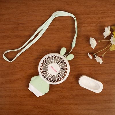 Mini USB Rechargeable Fan with LED | USB Rechargeable Fan | Cooling Fan | Mini Handheld Fan | Quite for Office, Camping