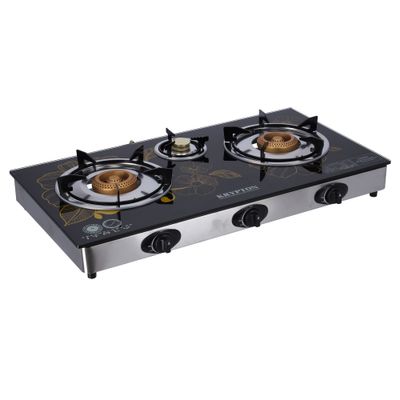 Tempered Glass Triple Gas Burner Krypton KNGC6060 