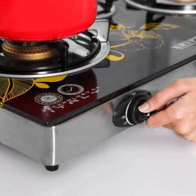 Tempered Glass Triple Gas Burner Krypton KNGC6060 