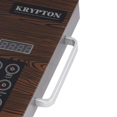 Krypton Digital Infrared Cooker- KNIC6024/ Single Cooking Hob, 2000-Watt Burner with Adjustable Temperature, Energy Saving/ Touch and Sensor Touchpad Control, Multi Functions Include Fried, BBQ, Soup, Timer/ Brown, 2 Years Warranty