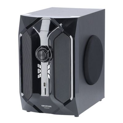 Krypton High Power 5.1 CH Multimedia Speaker - Multimedia Speaker System with Subwoofer - USB/SD/FM/BT/REC/MIC - LED Display Speakers for Computers, Laptop, TV, Tablet, Music Player - Full Function Remote Controller | 2 Years Warranty