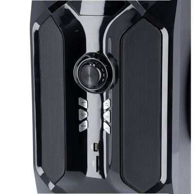 Krypton High Power 5.1 CH Multimedia Speaker - Multimedia Speaker System with Subwoofer - USB/SD/FM/BT/REC/MIC - LED Display Speakers for Computers, Laptop, TV, Tablet, Music Player - Full Function Remote Controller | 2 Years Warranty