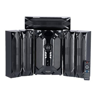 Krypton High Power 5.1 CH Multimedia Speaker - Multimedia Speaker System with Subwoofer - USB/SD/FM/BT/REC/MIC - LED Display Speakers for Computers, Laptop, TV, Tablet, Music Player - Full Function Remote Controller | 2 Years Warranty