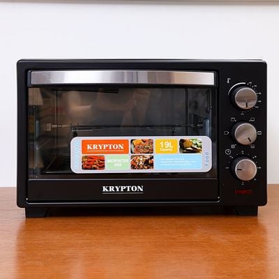 1280W Electric Oven, 6 Power Levels and 60 Minute Timer, 19 Liter Capacity, Auto Shut-off Function