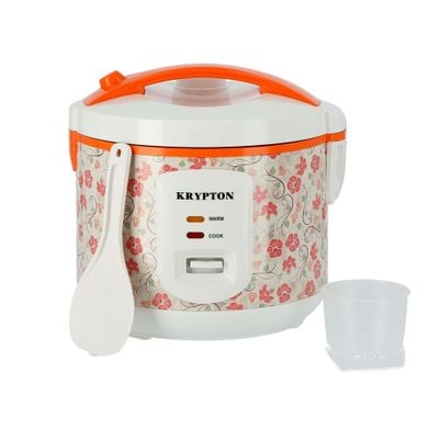 Krypton Rice Cooker with Steamer, 1.5 L, Non-Stick Inner Pot | KNRC6022 | Automatic Cooking, Easy Cleaning, High-Temperature Protection - Make Rice & Steam Healthy Food & Vegetables - 2 Year Warranty