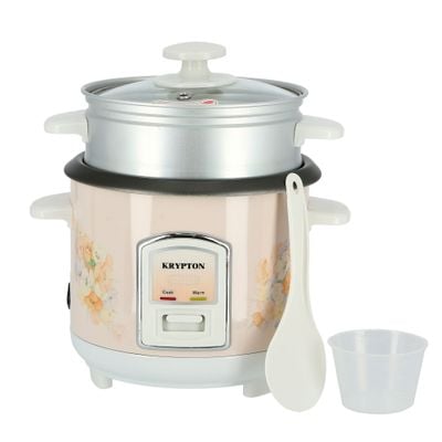 350W 0.6L Rice Cooker with Steamer | Non-Stick Inner Pot, Automatic Cooking, Easy Cleaning, High-Temperature Protection - Make Rice & Steam Healthy Food & Vegetables - 2 Year Warranty