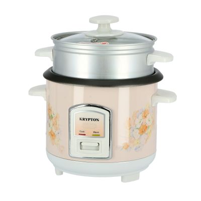 350W 0.6L Rice Cooker with Steamer | Non-Stick Inner Pot, Automatic Cooking, Easy Cleaning, High-Temperature Protection - Make Rice & Steam Healthy Food & Vegetables - 2 Year Warranty