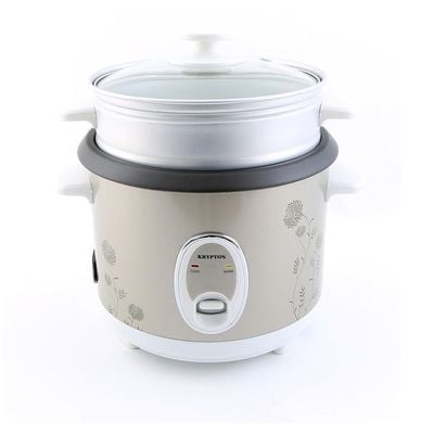 Krypton KNRC6055 400W 1 L Rice Cooker with Steamer | Non-Stick Inner Pot, Automatic Cooking, Easy Cleaning, High-Temperature Protection - Make Rice & Steam Healthy Food & Vegetables - 2 Year Warranty