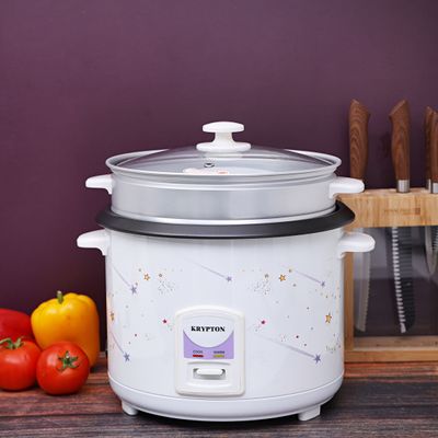 1000W 2.8L Rice Cooker with Steamer | Non-Stick Inner Pot, Automatic Cooking, Easy Cleaning, High-Temperature Protection - Make Rice & Steam Healthy Food & Vegetables - 2 Year Warranty