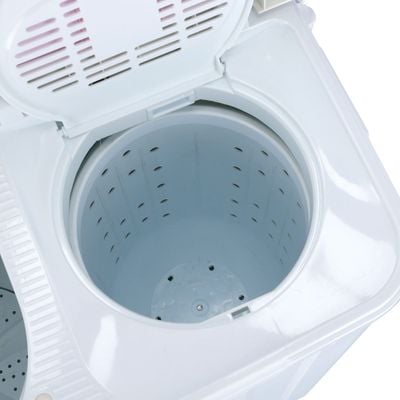 Semi-Automatic Washing Machine, 7.5kg, KNSWM6124 | Big Pulsator | Classic Design, Highly Efficient | Lower Noise | Working Smoothly | Rust Proof Plastic Body | Powerful Motor