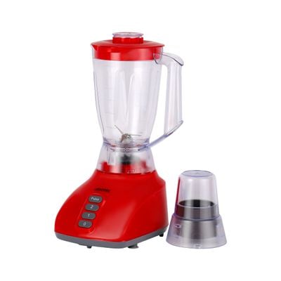 Krypton 2-in-1 Blender- KNB6013N| 650 W, Powerful Motor with 2 Speed Setting and Pulse| Transparent and Unbreakable Jars with Sharp Blade, Grinder Attachment| Perfect for making Smoothies, Milkshakes, etc and Grinding Beans, Coconut, Nuts, etc| Red, 2 Years Warranty