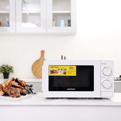 Krypton 700W Microwave Oven, 20L with 5 Power Levels and 30 Minute Timer, 20 Liter Capacity