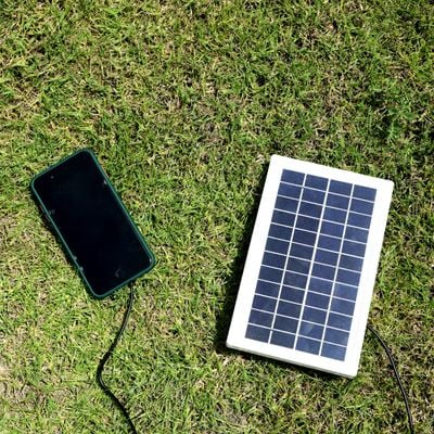 Geepas 3.5W Max Power Solar Panel with 3M Cable for Home Lighting and Small Battery Charging