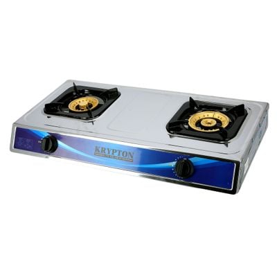 Krypton Stainless Steel Double Gas Burner-stainless steel frame 2 Burner - Gas Hob Cooker - Auto Ignition