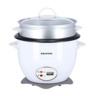 Krypton 1.8 L Rice Cooker with Steamer | KNRC5283 | 700 W | Non-Stick Inner Pot, Automatic Cooking, Easy Cleaning, High-Temperature Protection - Make Rice & Steam Healthy Food & Vegetables